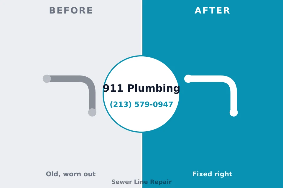 Before and after: plumbing repair Coral Gables, FL